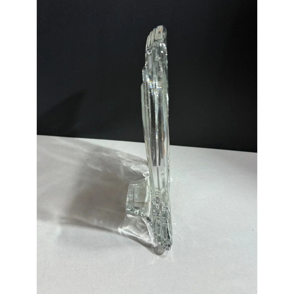 Mikasa Emotion Crystal Picture Frame WX242/575 Swirl Wave Glass Japan 4.5x6.5